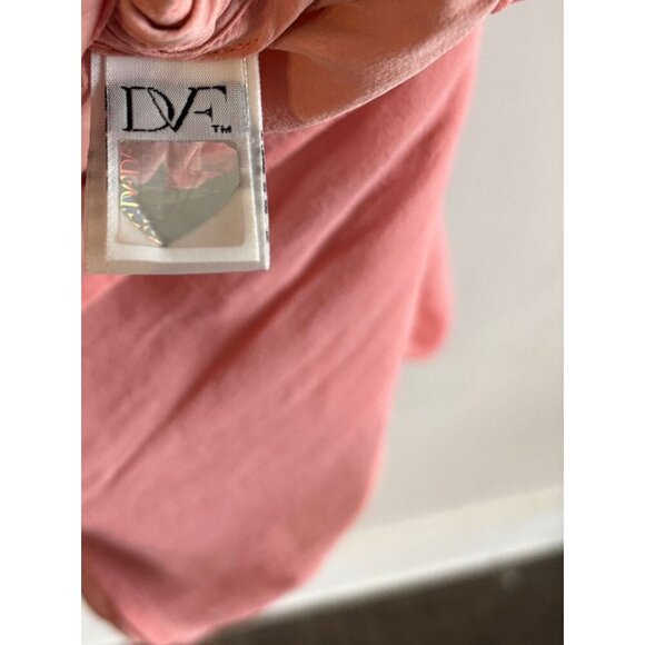 Diane Von Furstenberg Womens Boatneck Pleated Knee-Length Silk Dress Pink Sz 6 - Picture 6 of 13